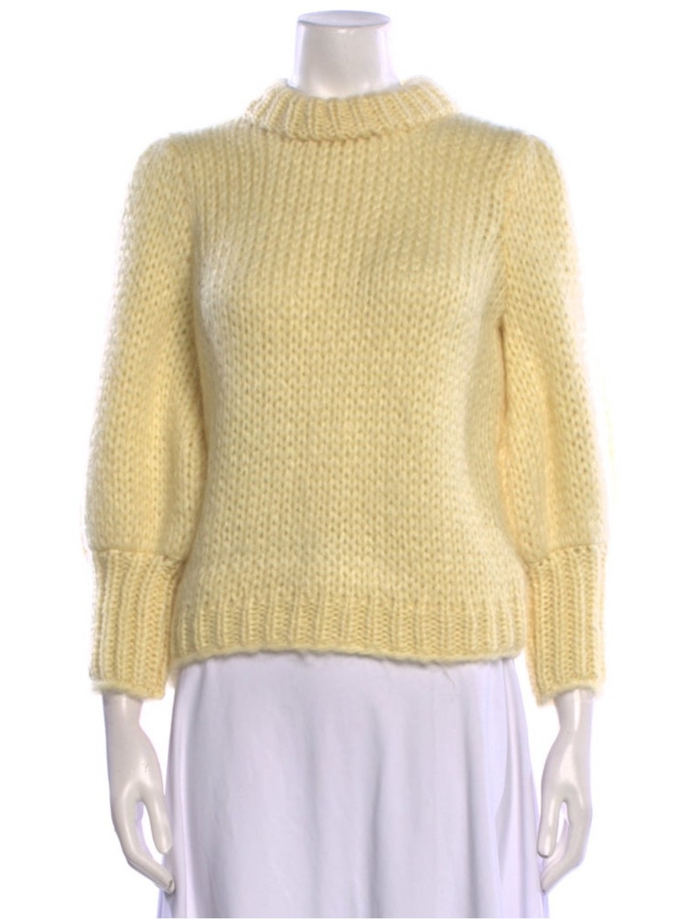 Ganni Wool Pullover Butter Yellow